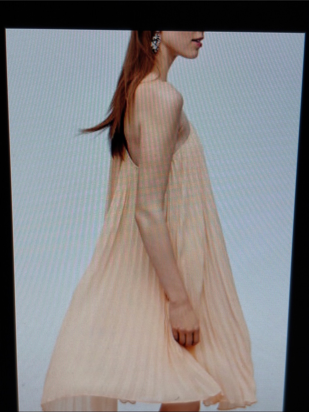 Club Monaco Cassia one shoulder Pleated pale beige pink Dress, 6